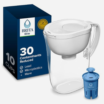 Brita Tahoe Elite 10-Cup Water Filter Pitcher (Lasts 6 Months / 120 Gallons)