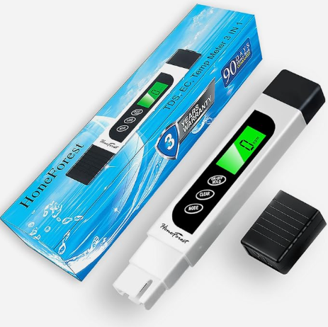 HoneForest Professional Digital TDS, EC & Temperature Water Quality Meter (0-9990 PPM)